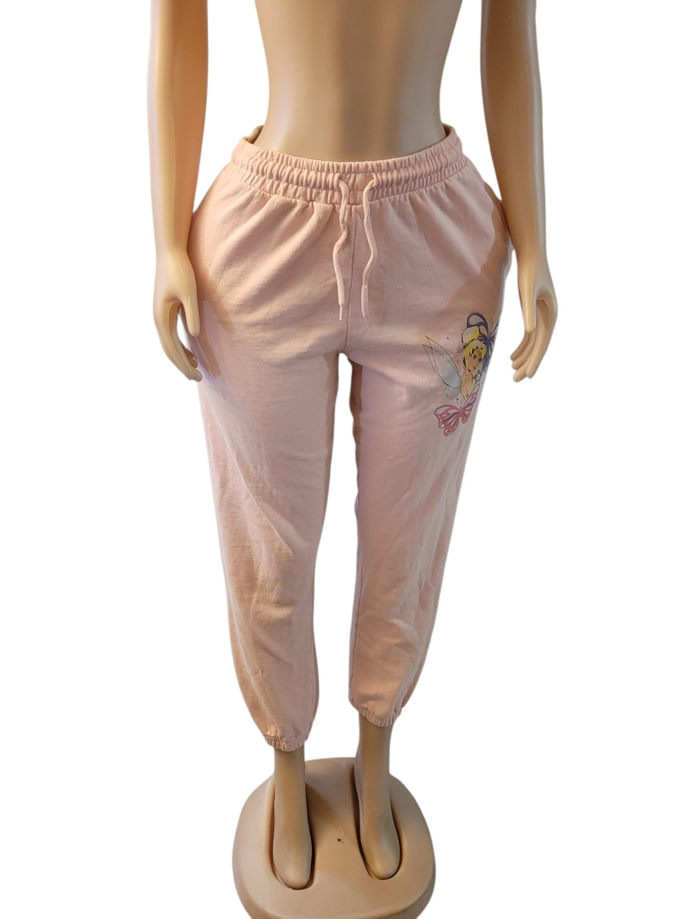 Disney Light Pink Tinker Bell Drawstring Joggers